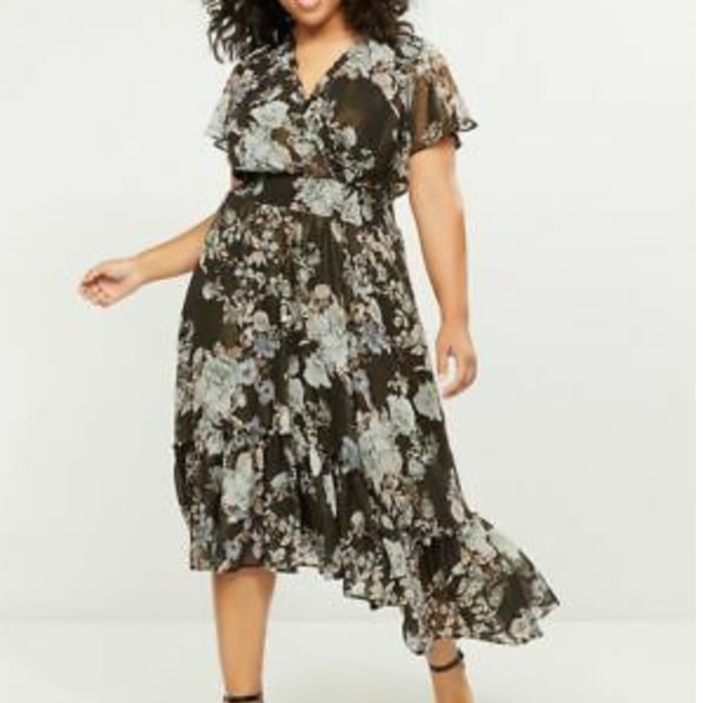 NWT Lane Bryant size 26/28 metallic high-low dress